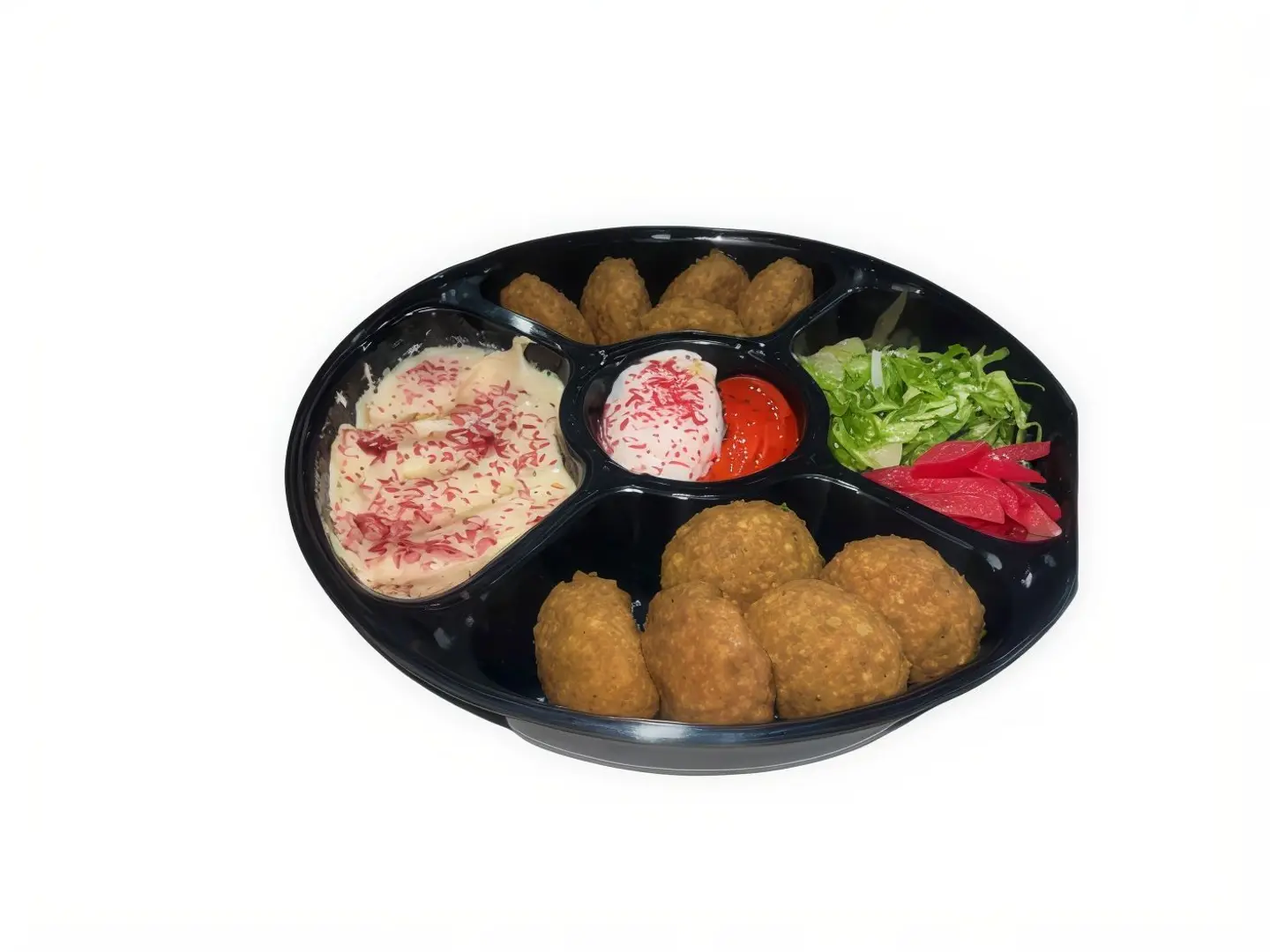 صحن فلافل وسط