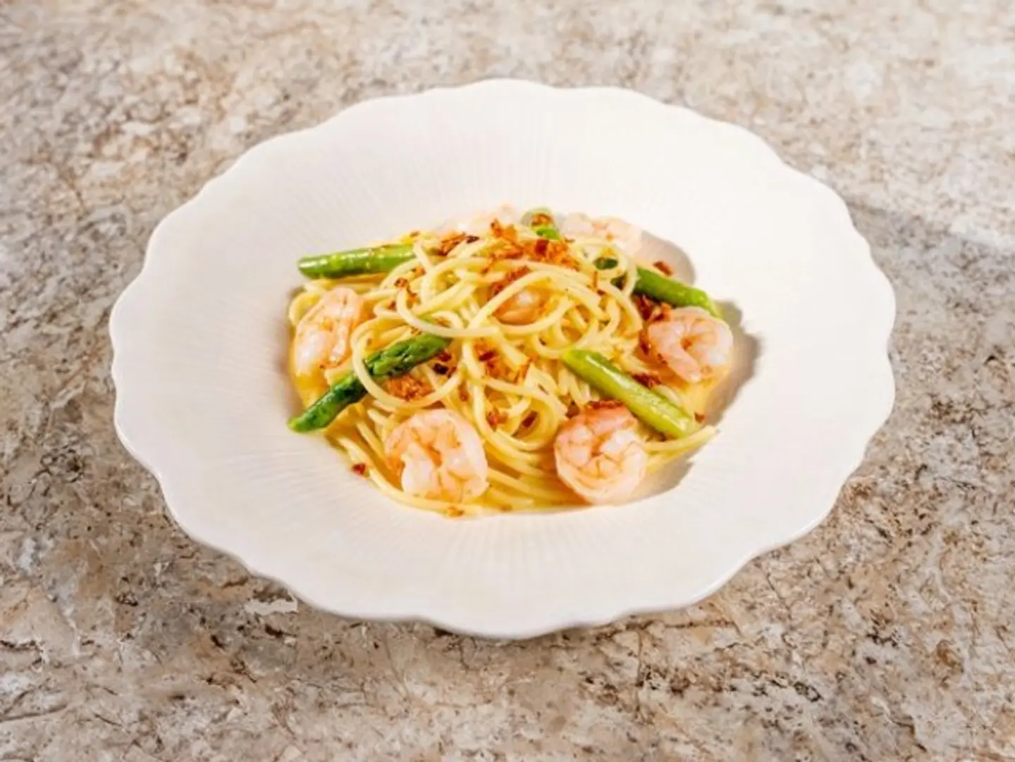 Shrimp & Asparagus Spaghetti
