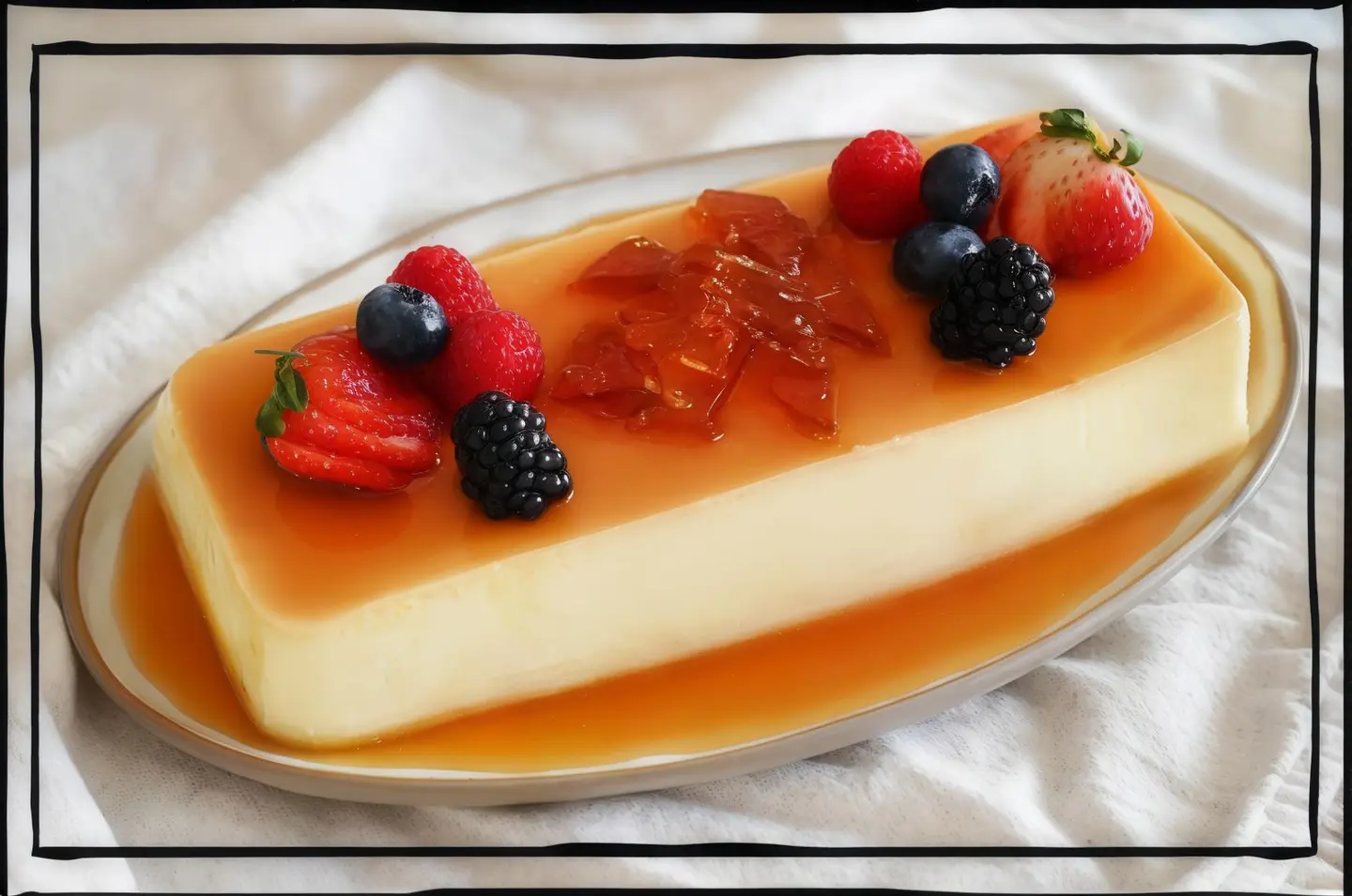 كريم كراميل فلادو بالفواكه المشكله