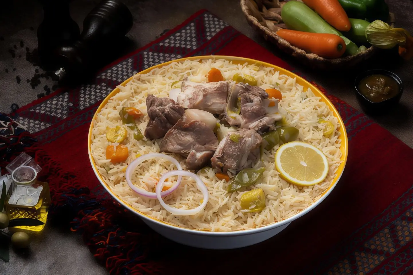 Madghot Hashi White With Vegetables