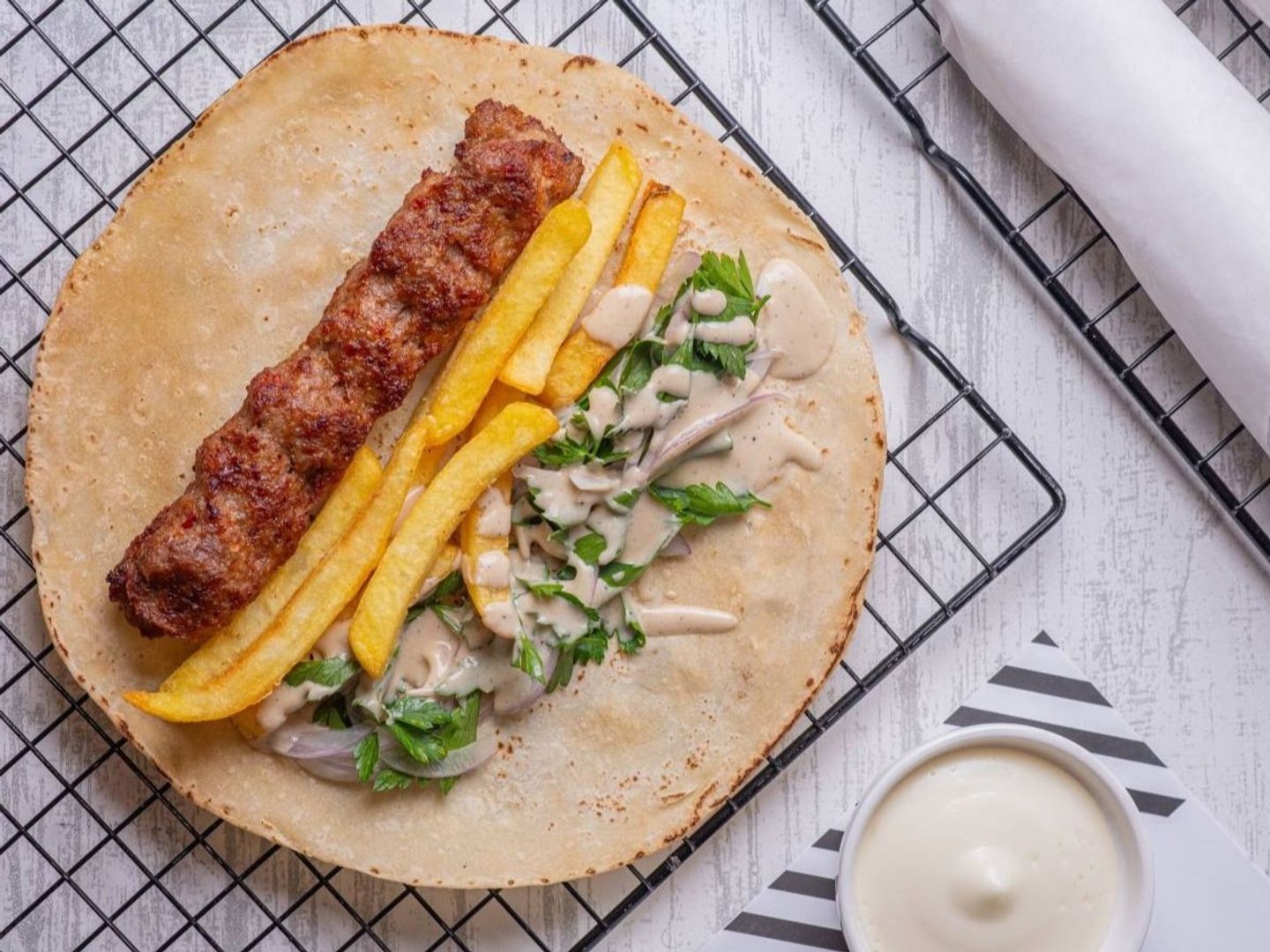 Meat Hashish Kebab Sandwich