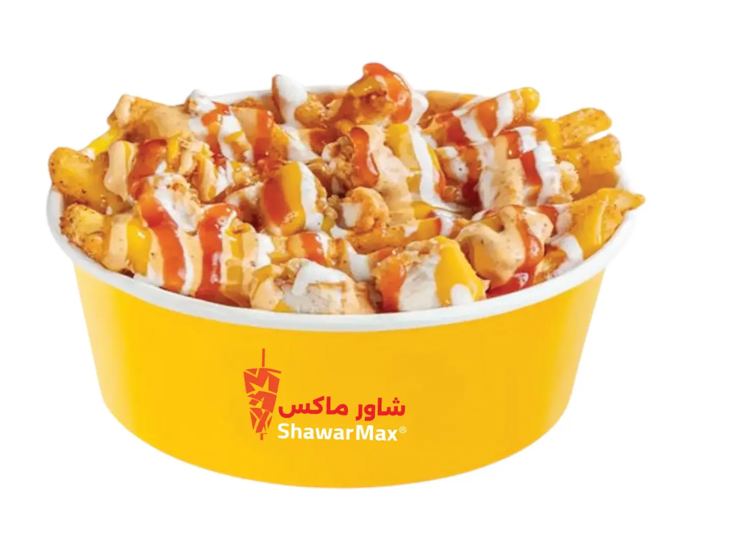 شاورما دجاج وبطاطس مقلية بالجبنة