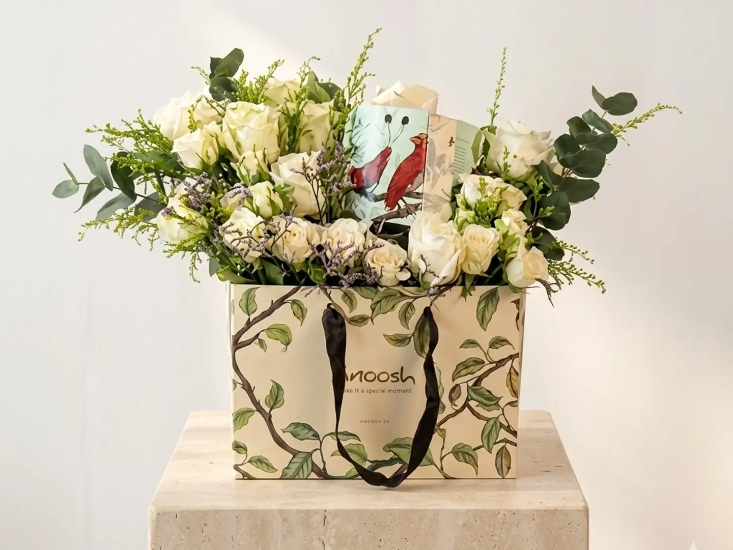 Anoush Chocolate With White Roses