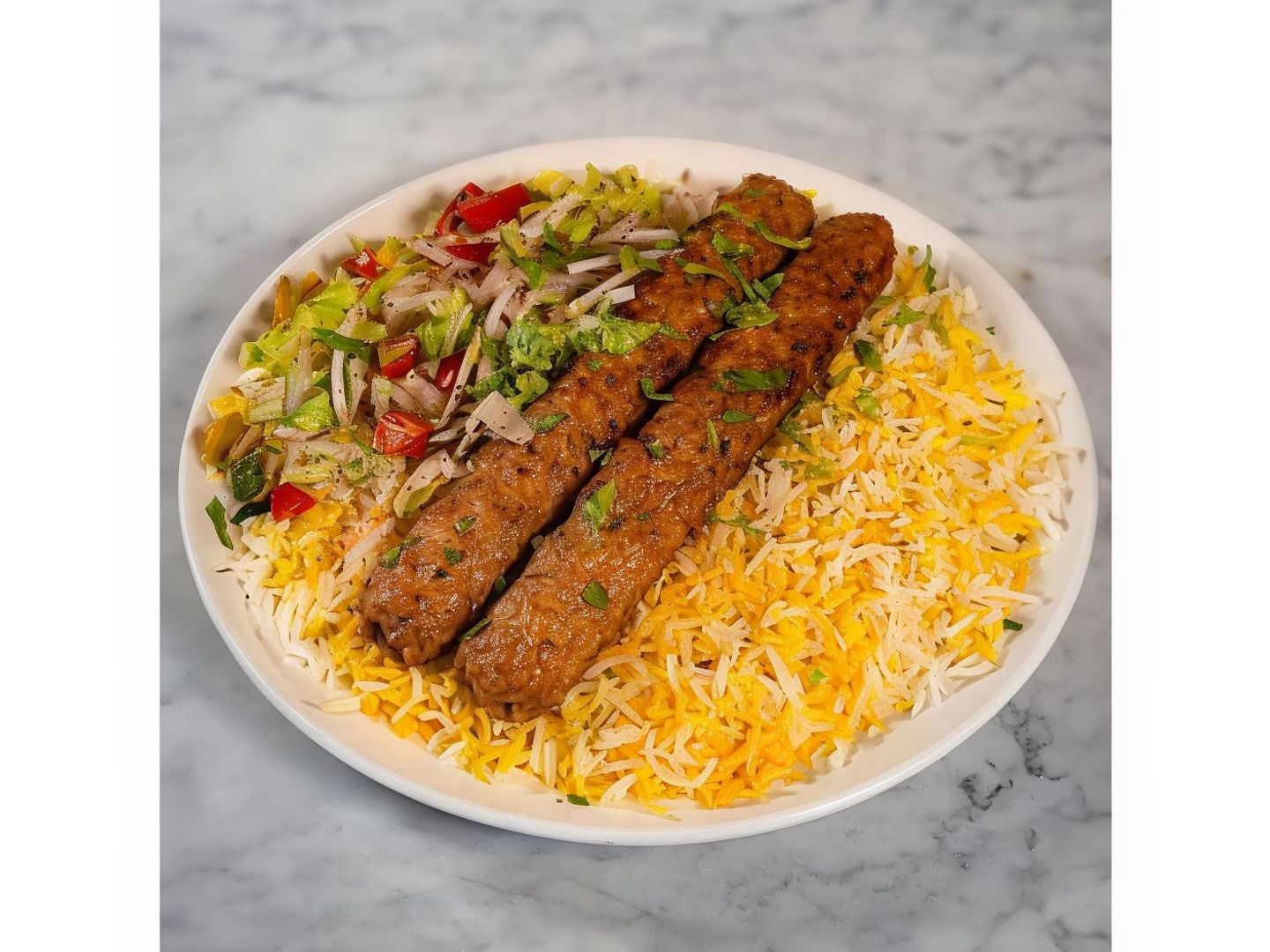 Seekh Kabab With Rice