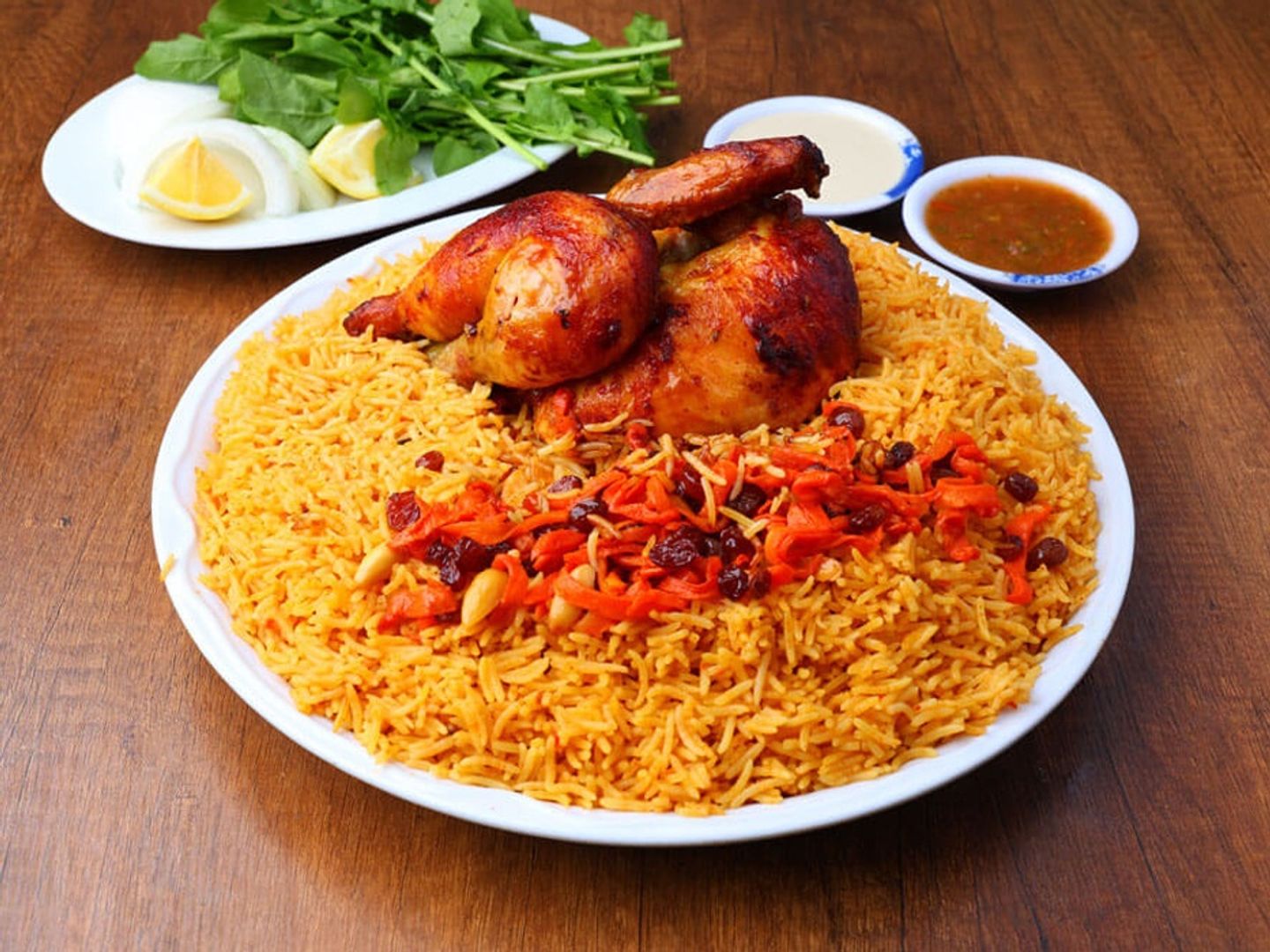 Half Grilled Chicken With Rice