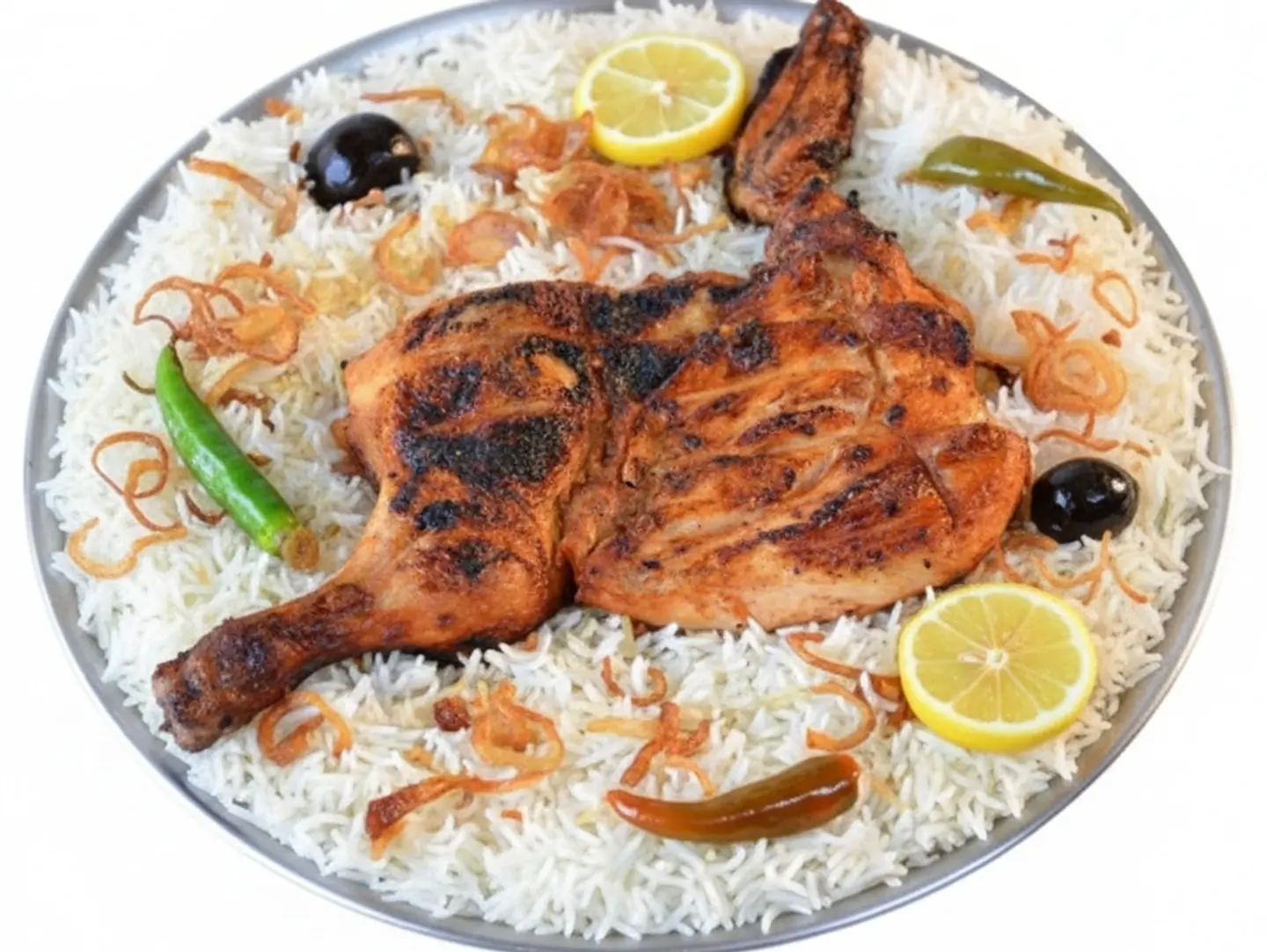 نص على الفحم مع الأرز