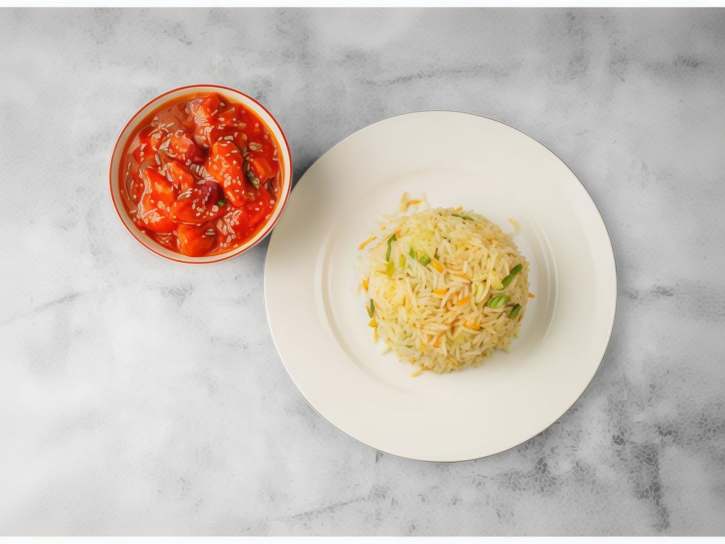 Chicken Manchurian With Rice