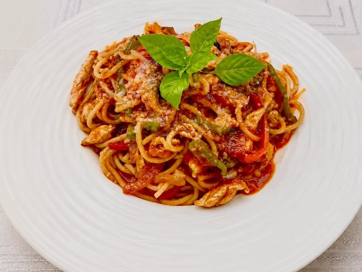 Chicken Pepper Spaghetti