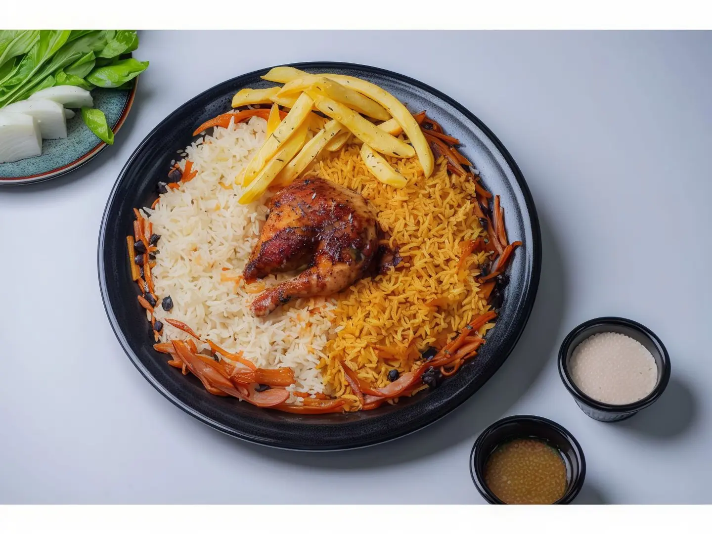 ربع حبة شواية مع الأرز