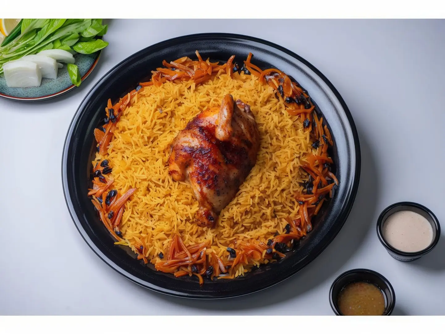 نصف حبة شواية مع الأرز