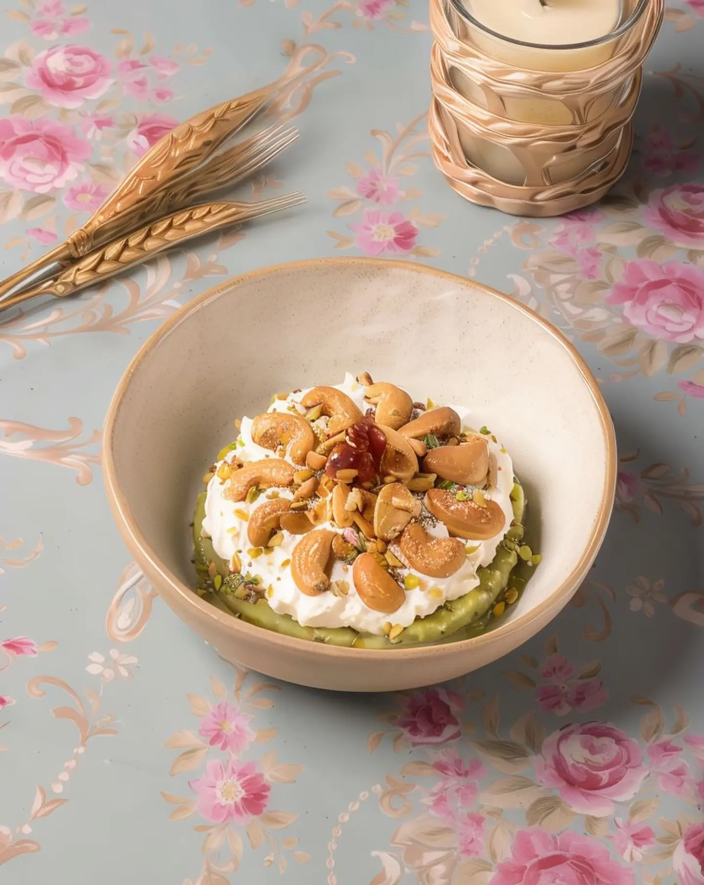 Beirut Mafroukah With Pistachios And Cream