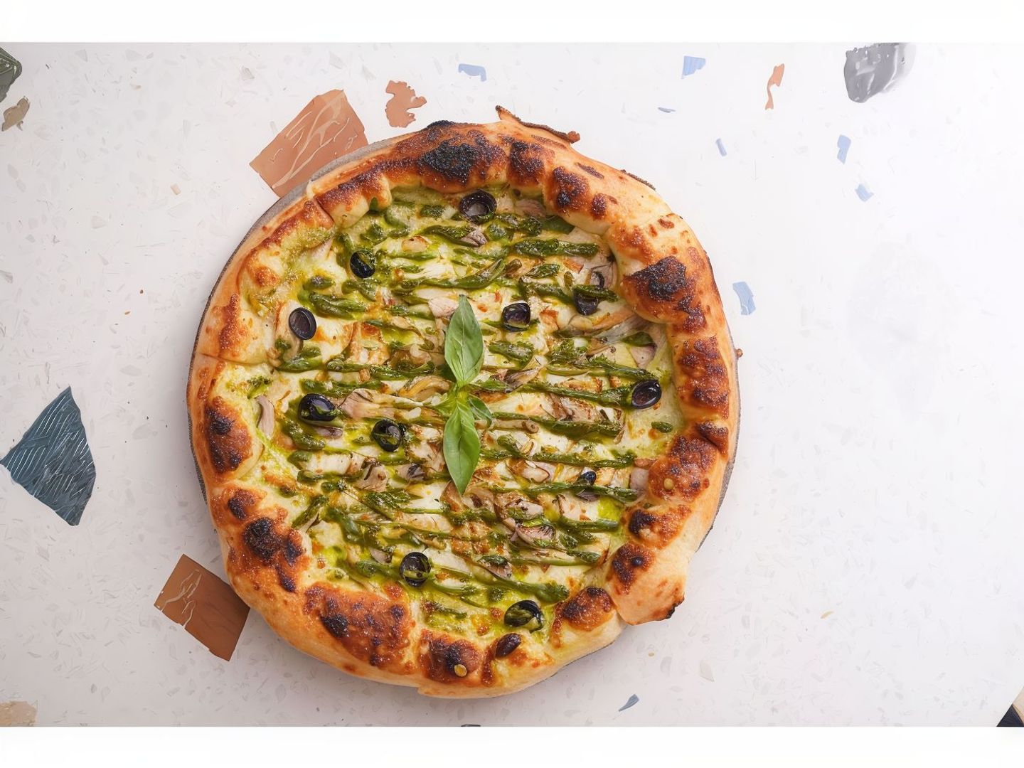 Pesto Pizza With Chicken