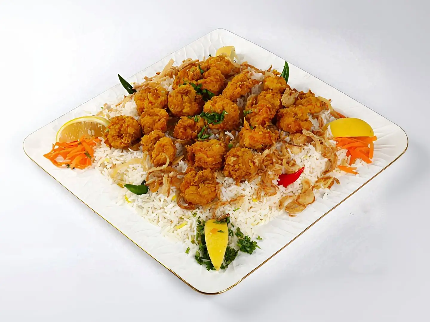 Kilo Of Fried Shrimp With Rice