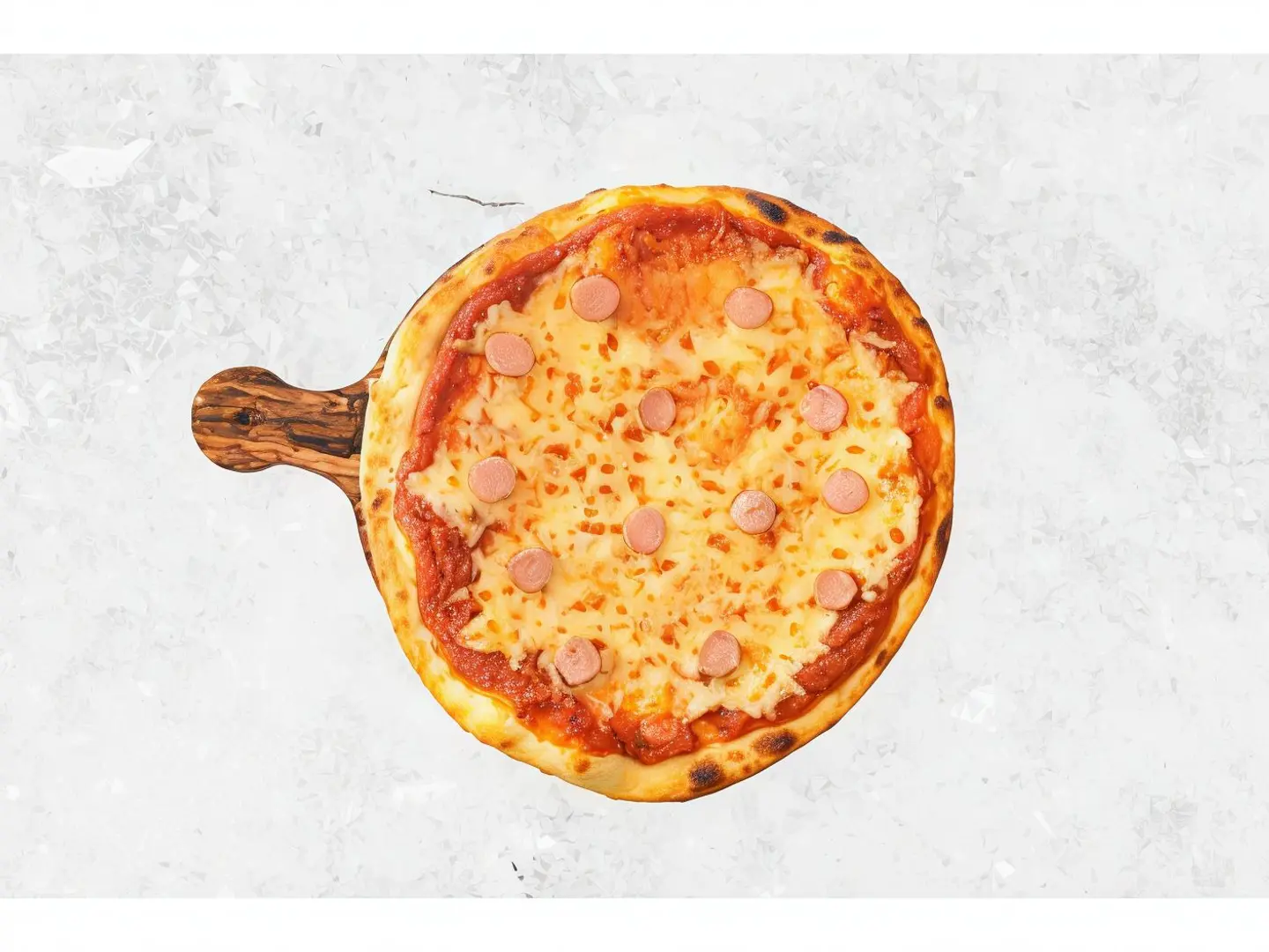 Hot Dog Pizza With Mushrooms