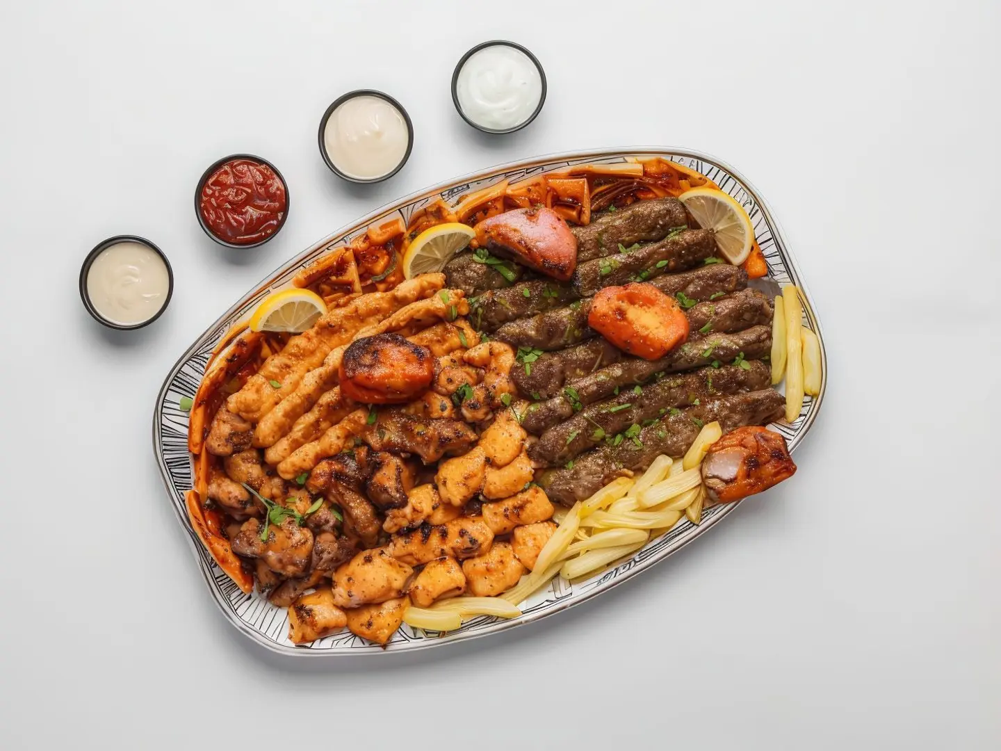 كيلو ونص مشكل لحم ودجاج