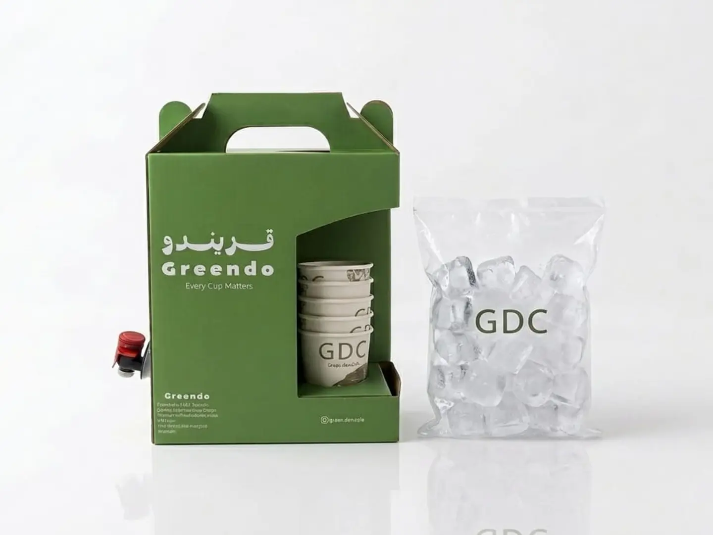 بوكس١ لتر كركديه مع إضافة ٥أكواب ٧ اونز