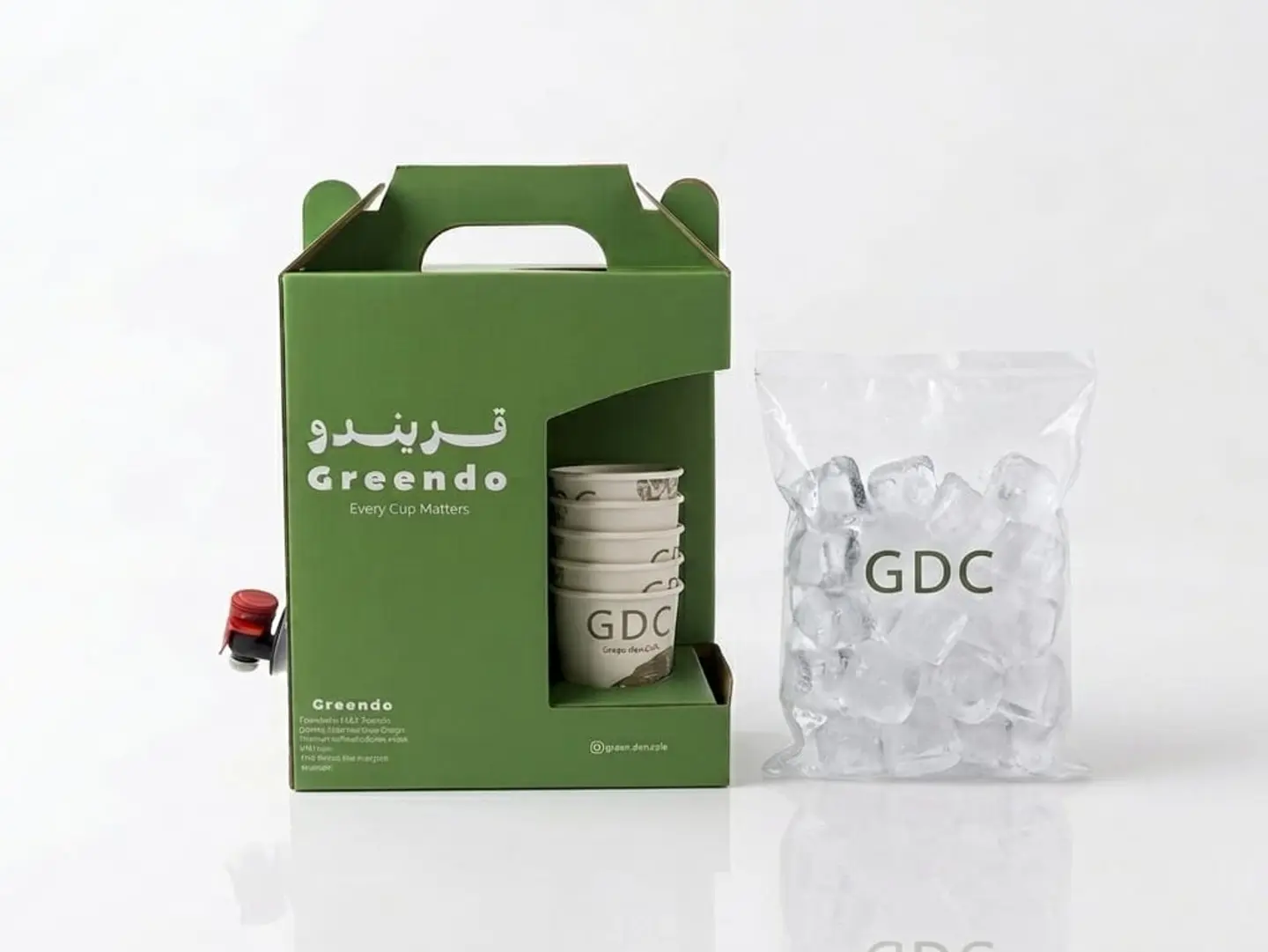 بوكس١ لتر ونص كركديه مع إضافة ٥أكواب ٧ اونز