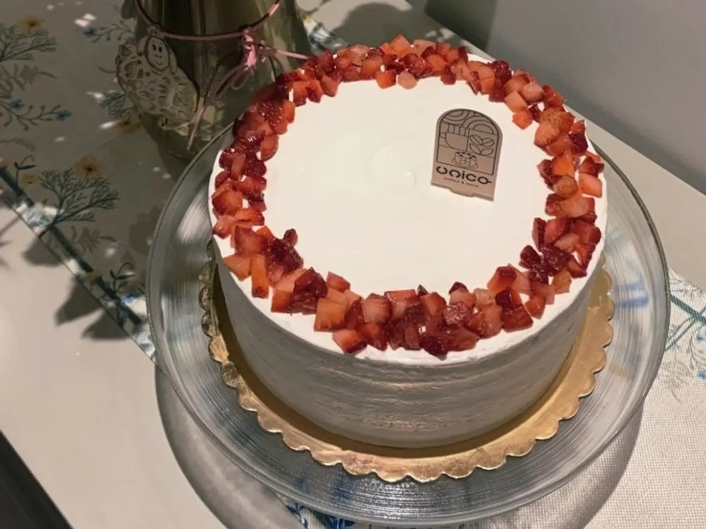 Vanilla Strawberry Cake