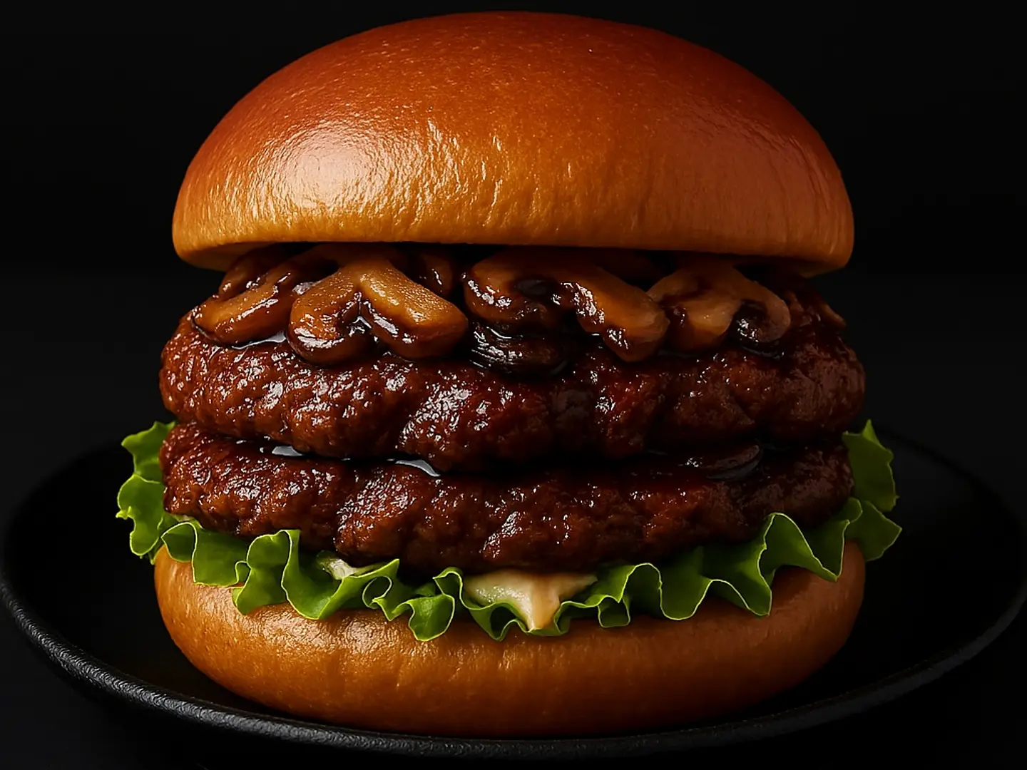 لحم بقري مخفي بالفطر