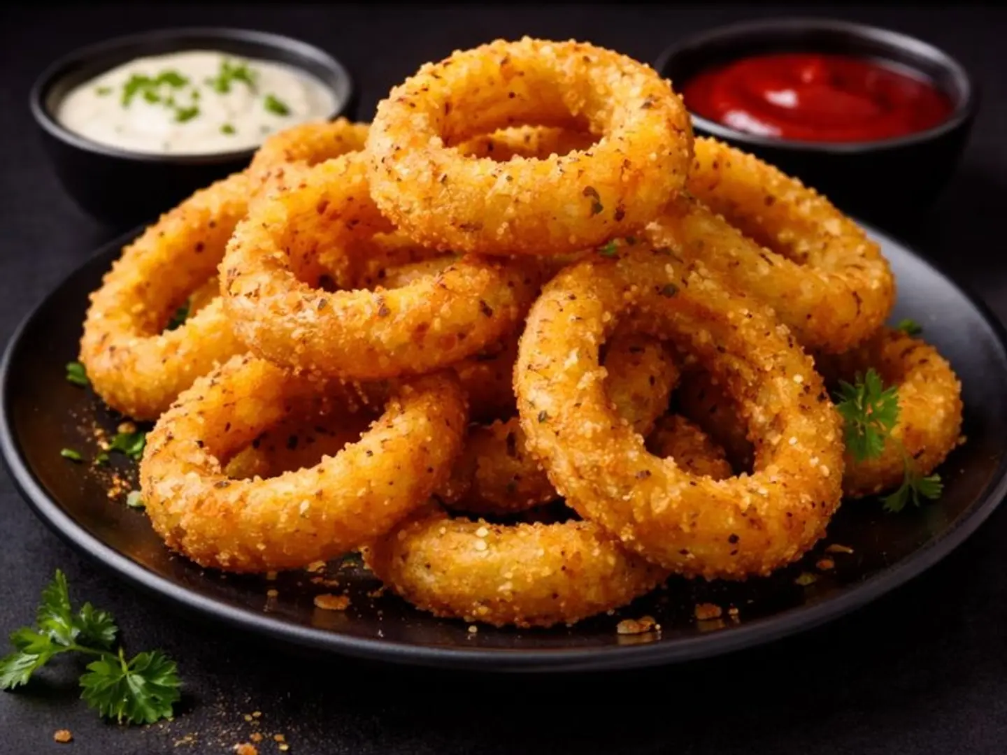 حلقات البصل المقرمشة الملكية