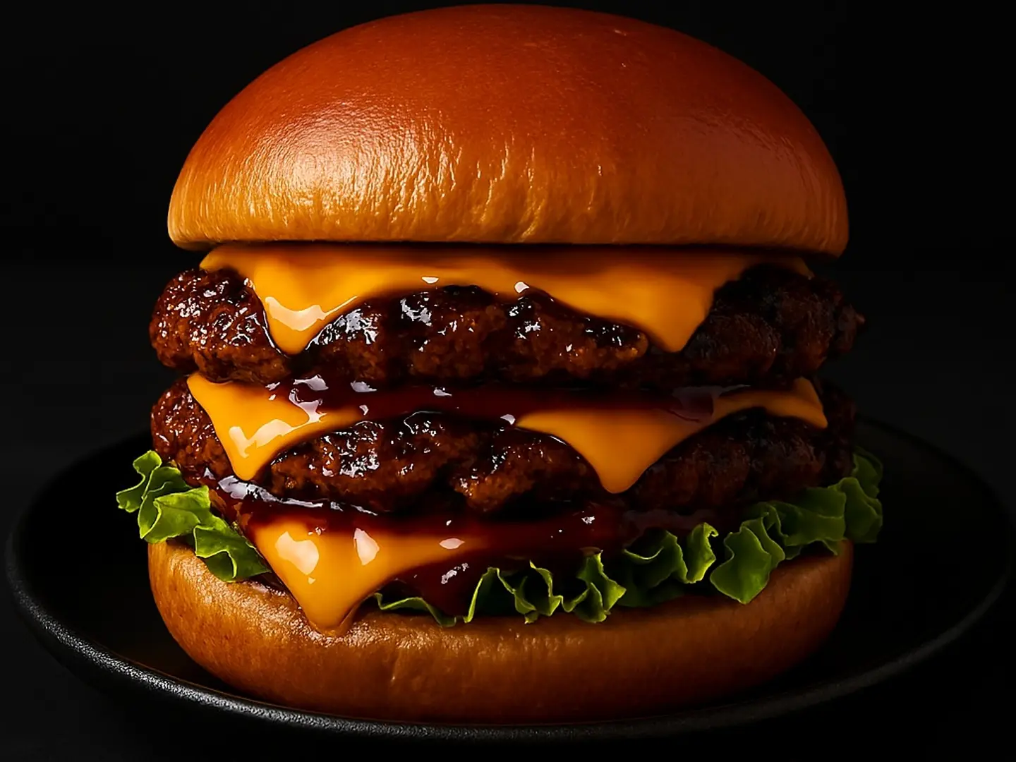 دبل دك لحم بقري مخفي مع صلصة الباربيكيو