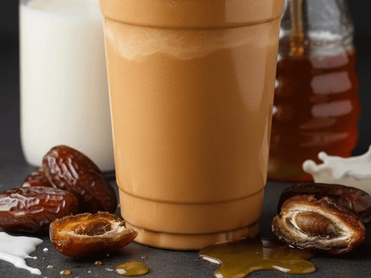 ميلك شيك تمر بالعسل