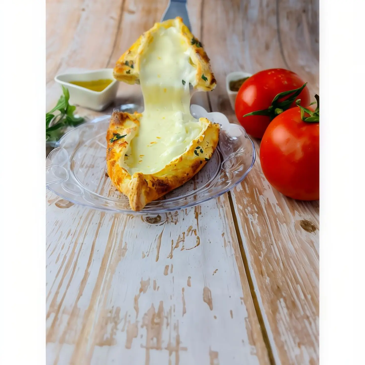 Shami Labneh And Mozzarella Pie