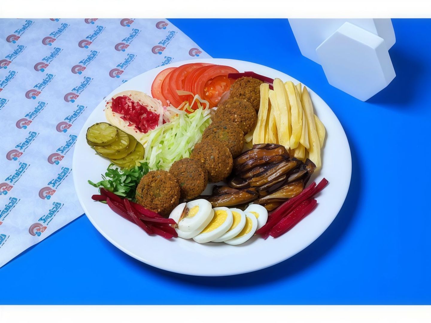 صحن فلافل مشكل