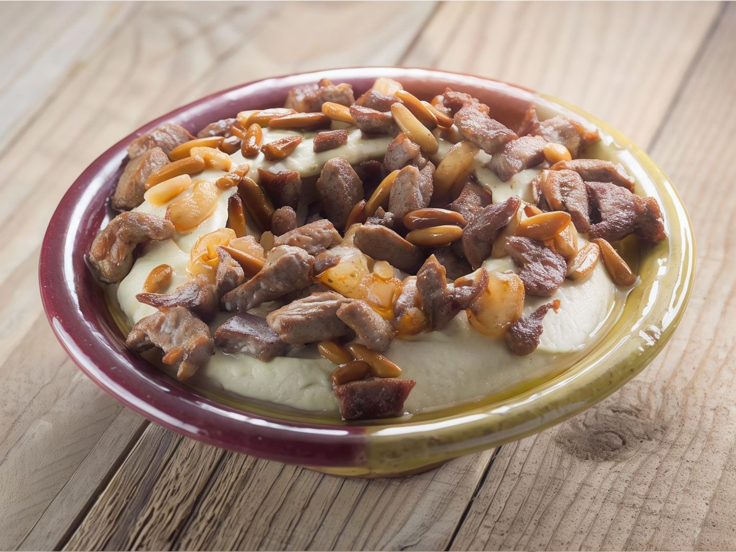 Shawarma With Hummus Plate