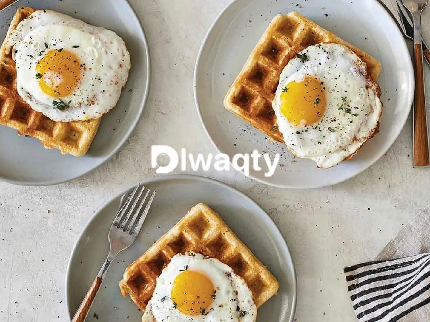 ساندويتش وافل بيض