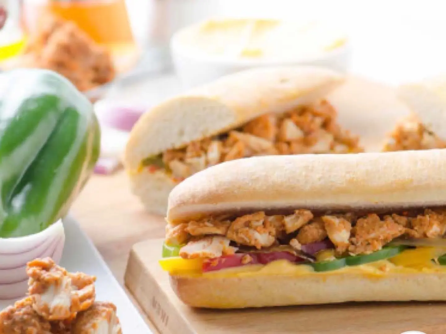 ساندويتش دجاج فاهيتا