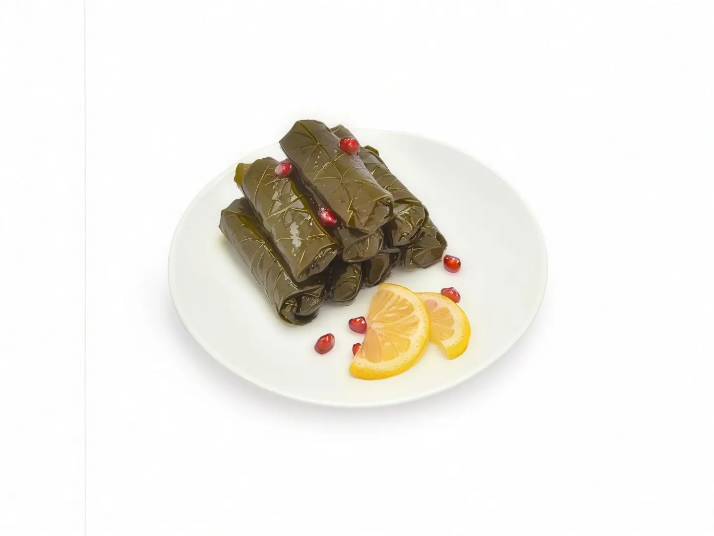 14 Grape Leaves With Pomegranate Molasses