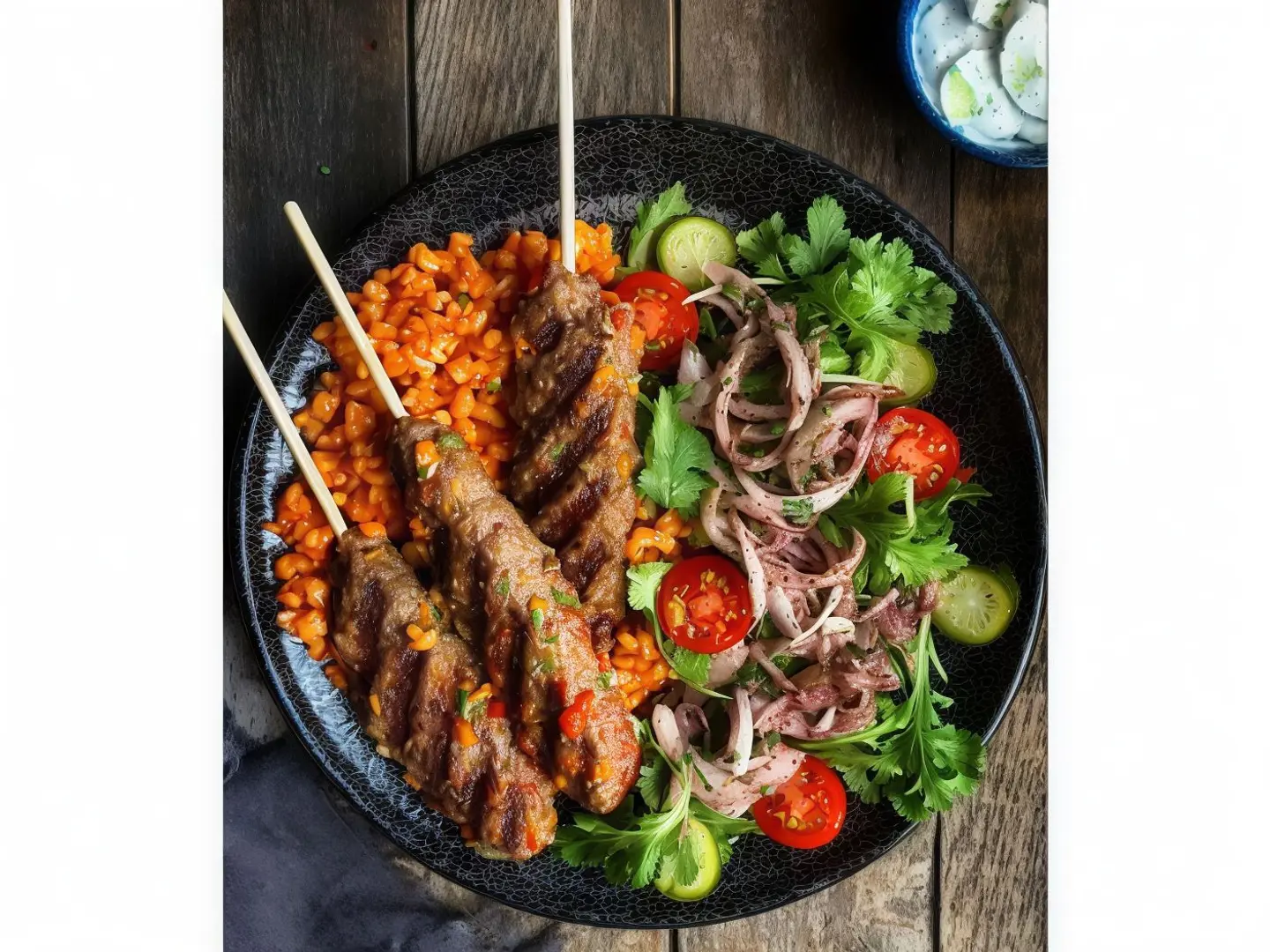 Half A Plate Of Traditional Kebab
