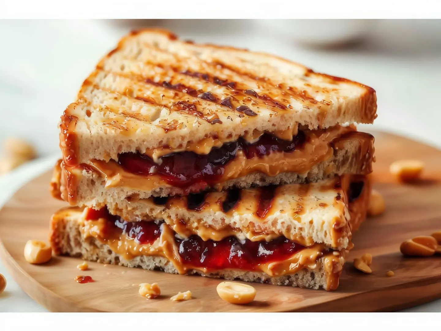Jam And Peanut Butter With Cheese