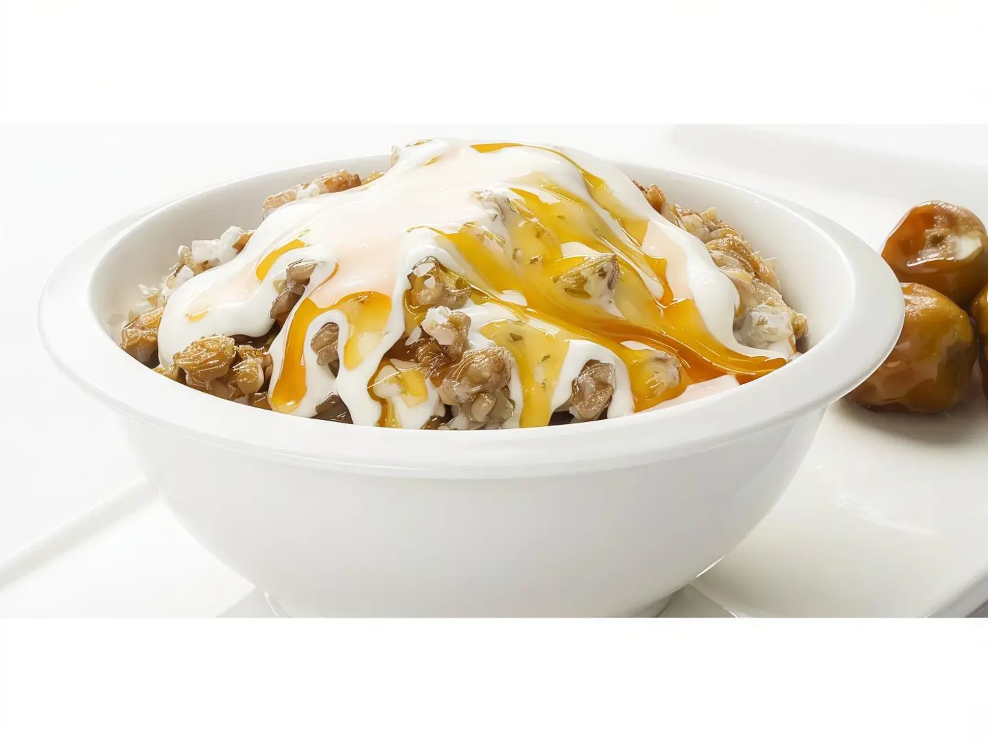 Areekah With Dates, Ghee, Cream, Honey, And Cheese