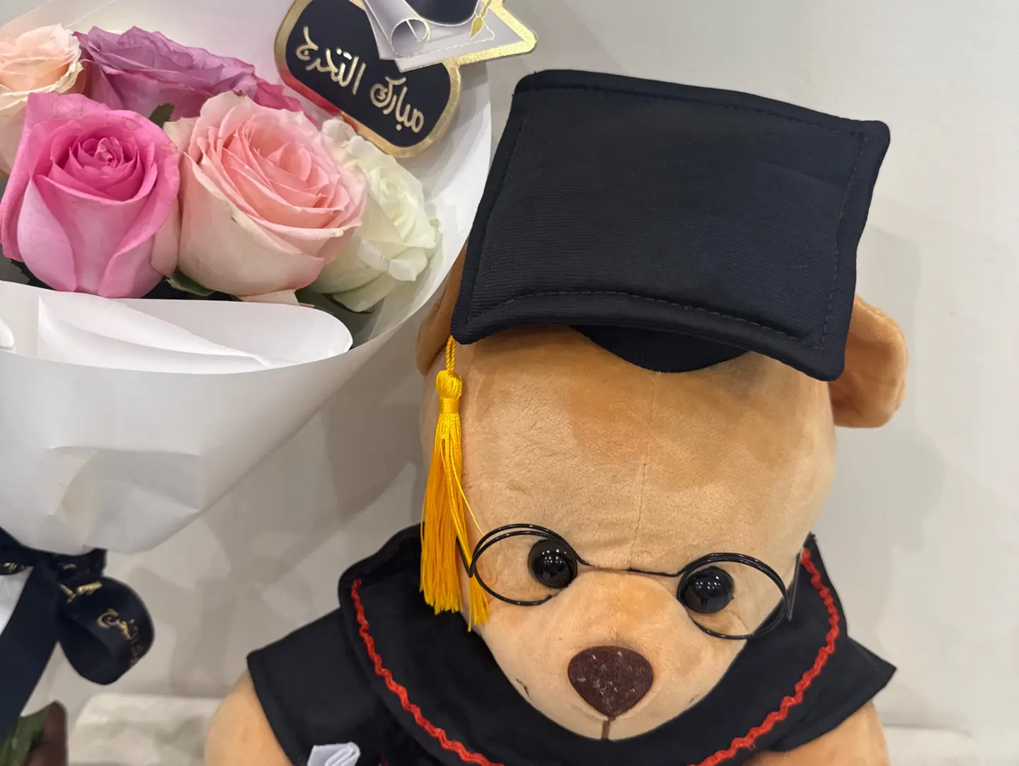Pink Bouquet With Graduation Teddy Bear 2026 60