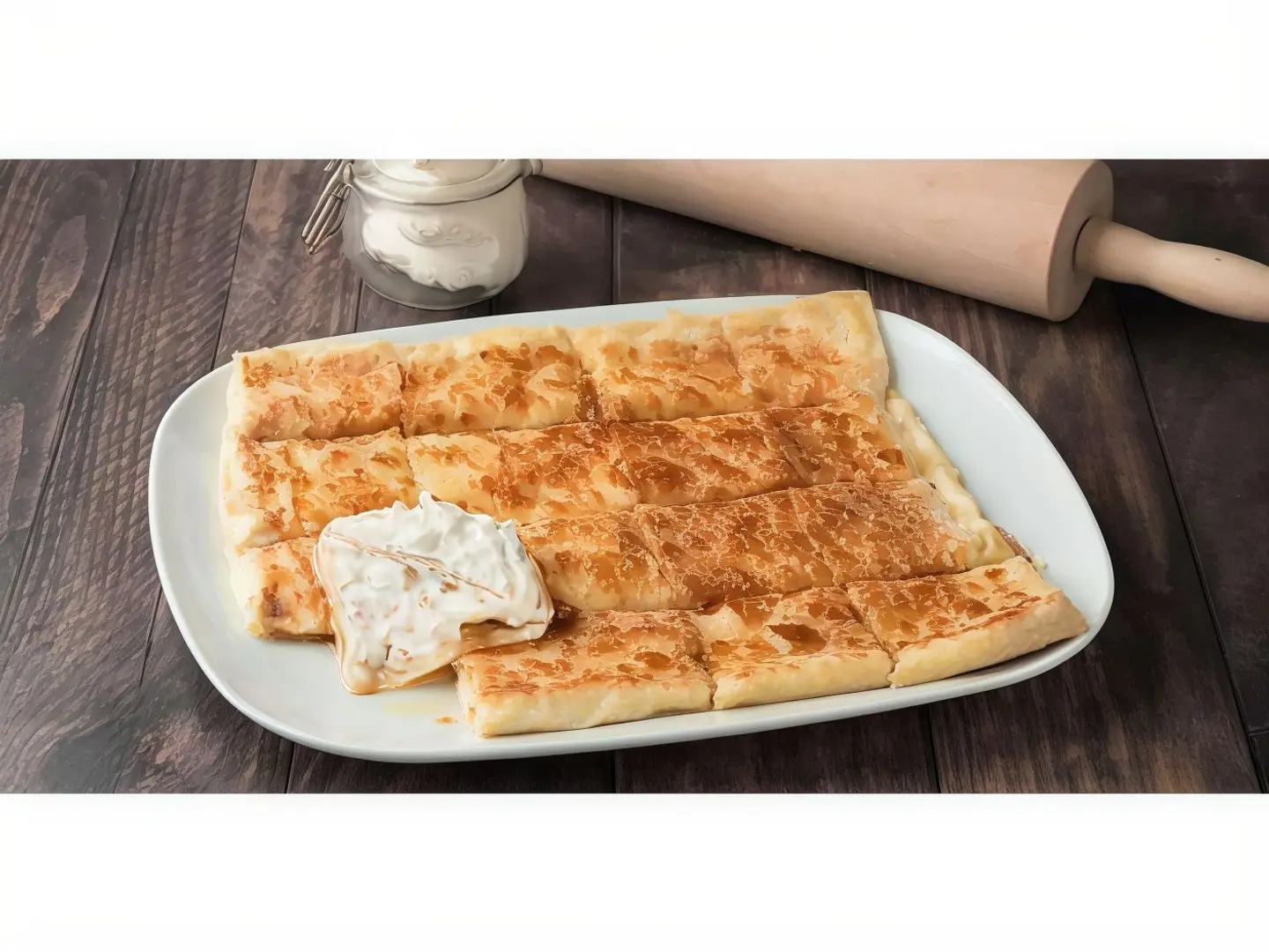 فطيره قشطه مع التمر