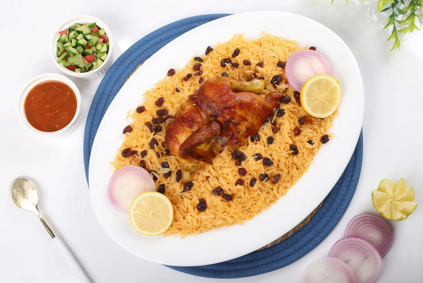 Half Chicken Bukhari Rice Grill