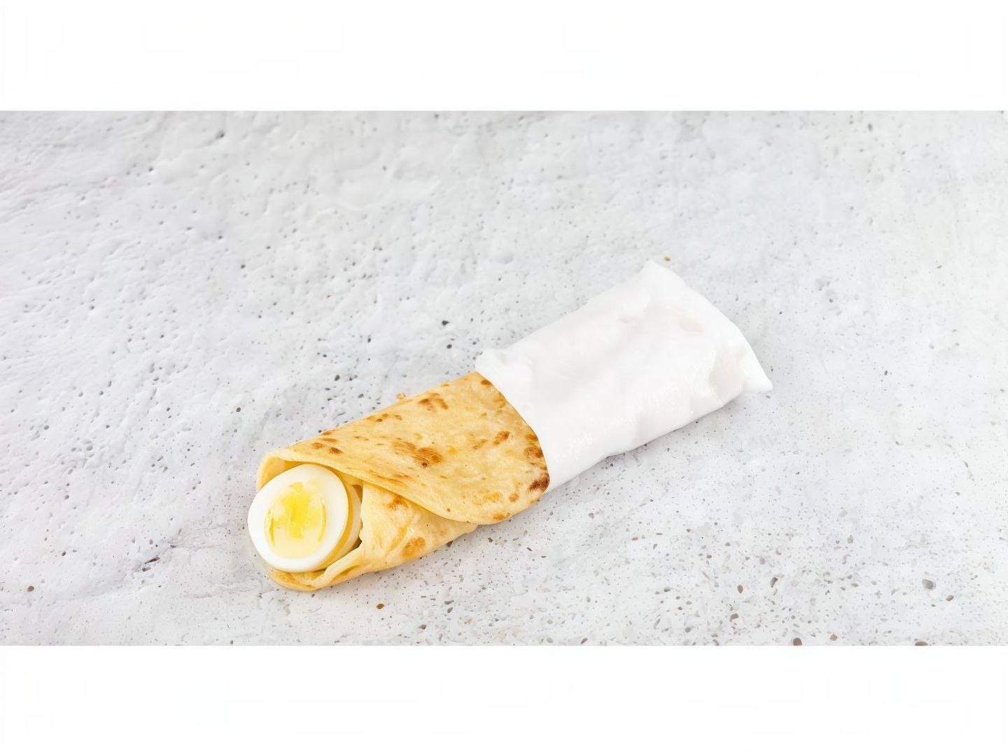 Boiled Egg And Cheddar Chapati Paratha