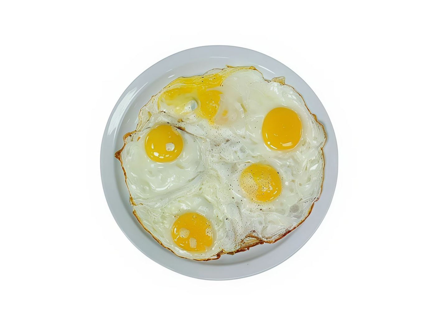 Plate Of Sunny Side Up Eggs