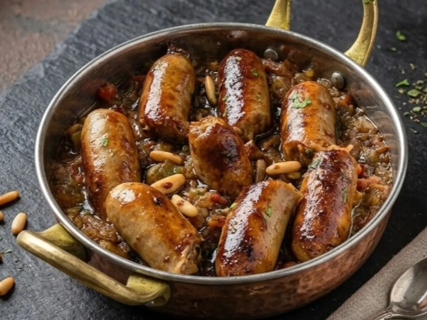 نقانق الدجاج مع صوص الخشخاش