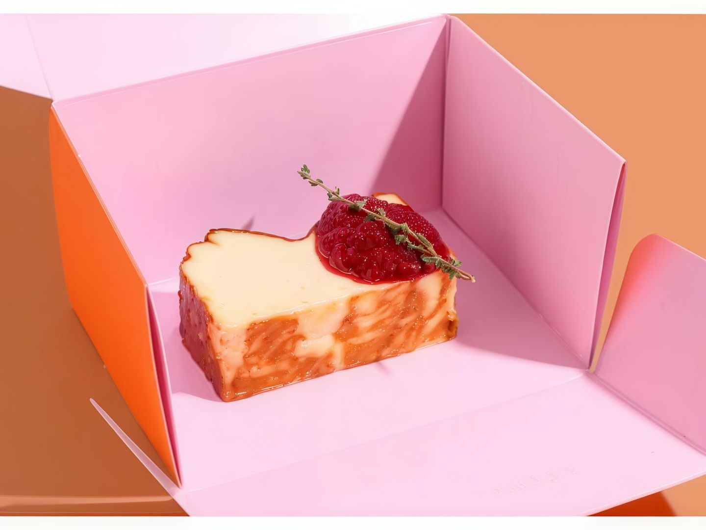 Basque With Raspberry Slice