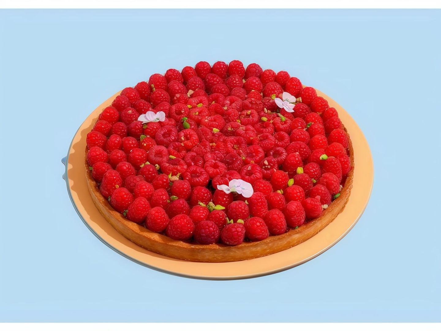 Raspberry Pistachio Tart Large
