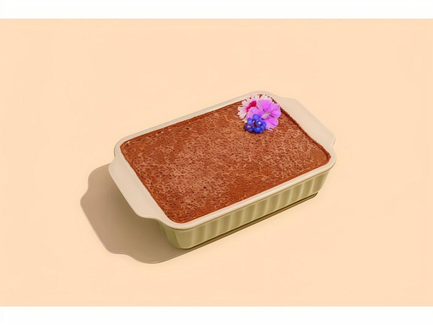 Large Tiramisu With Dish