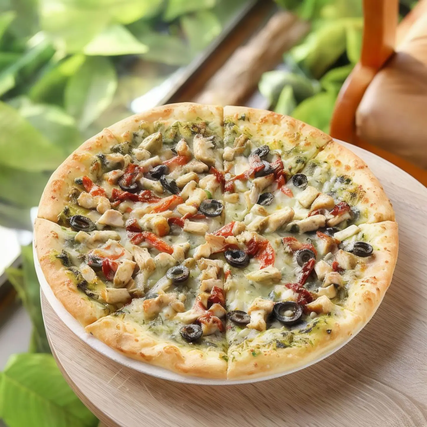 بيتزا تشكن بيستو