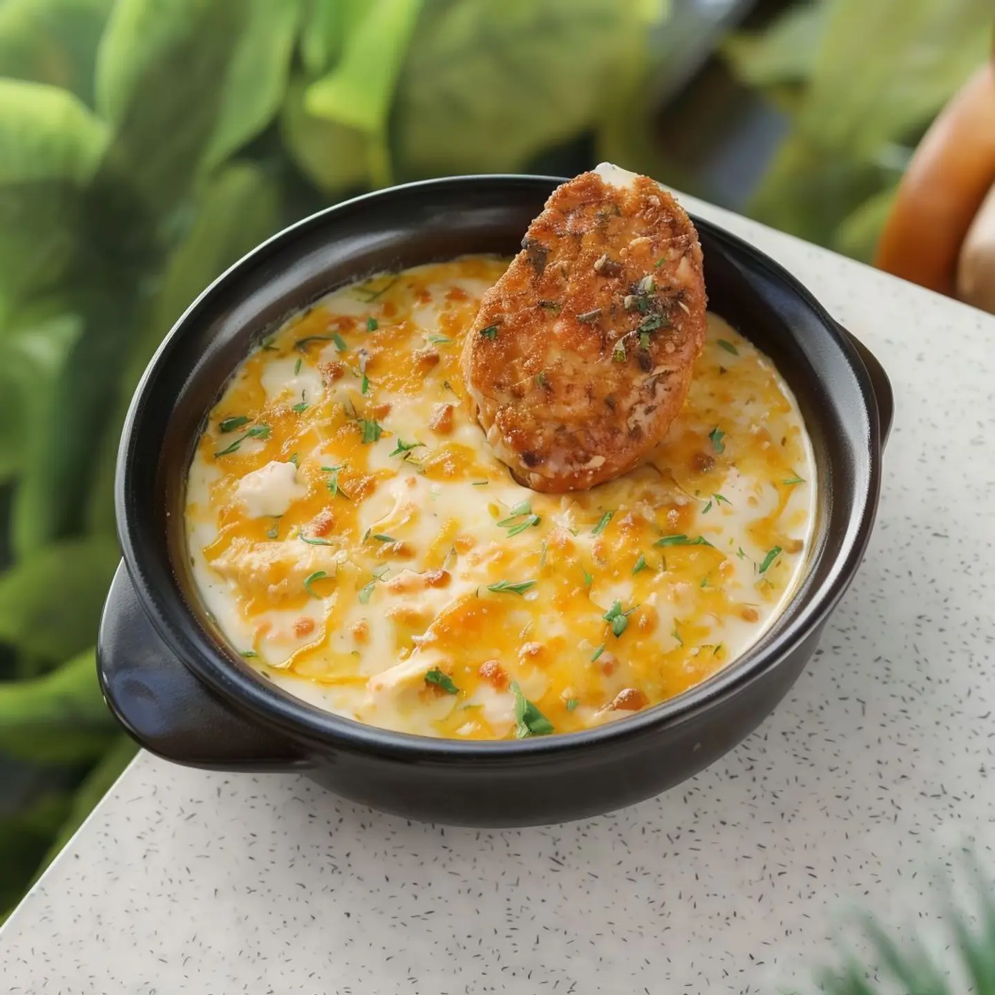 فخارة دجاج مع الكريمة