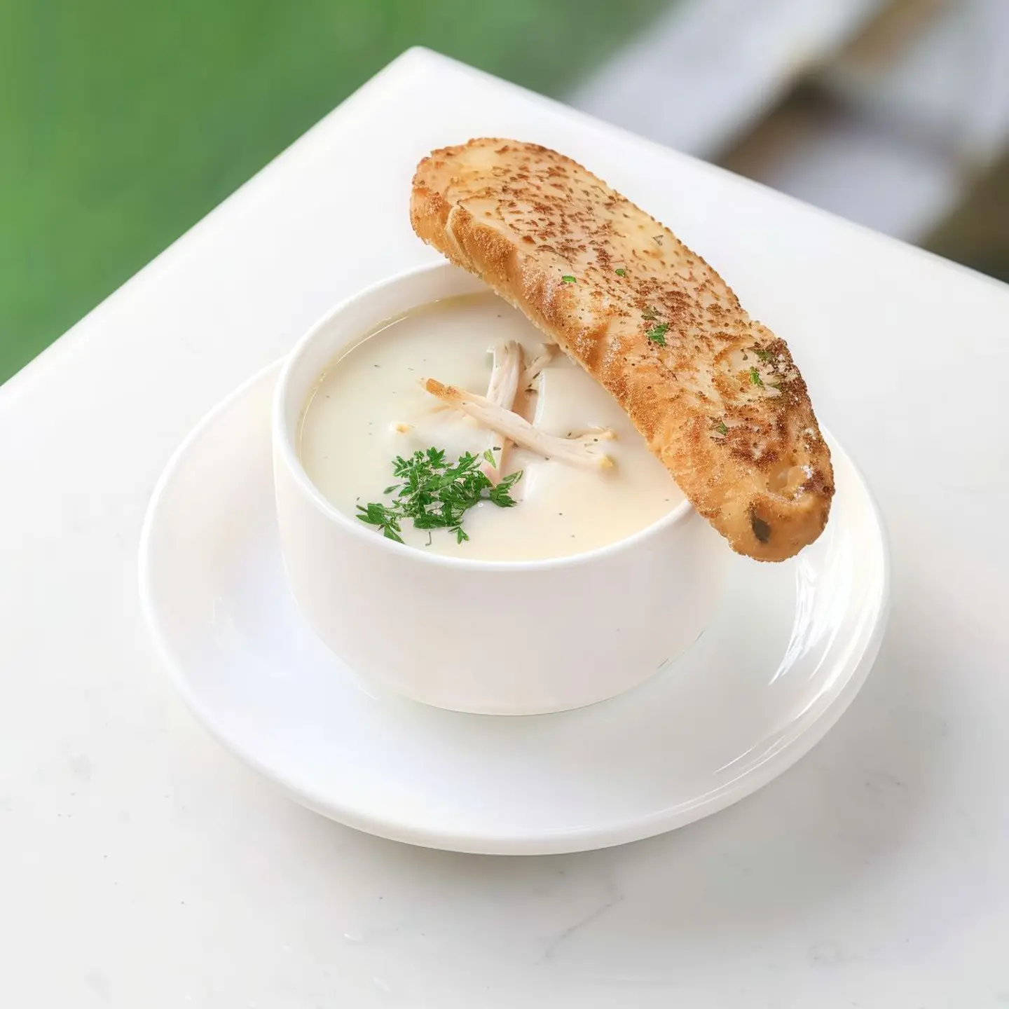 شوربة دجاج مع الكريمة