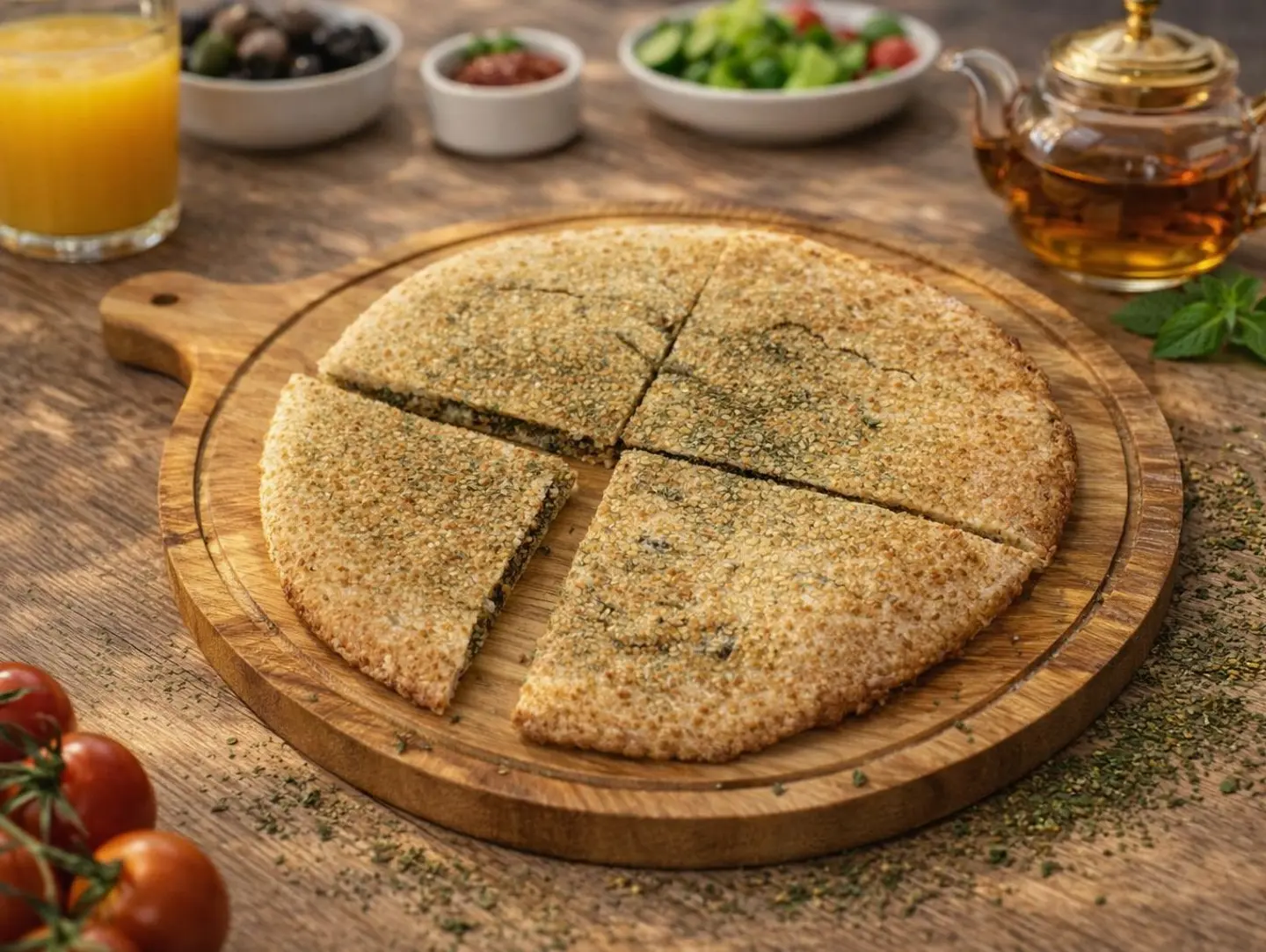 كعكة طرابلسية بالزعتر