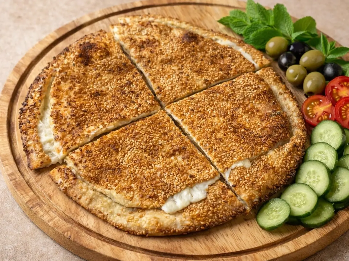 كعكة طرابلسية بجبنة العكاوي والقشقوان ( مكس)