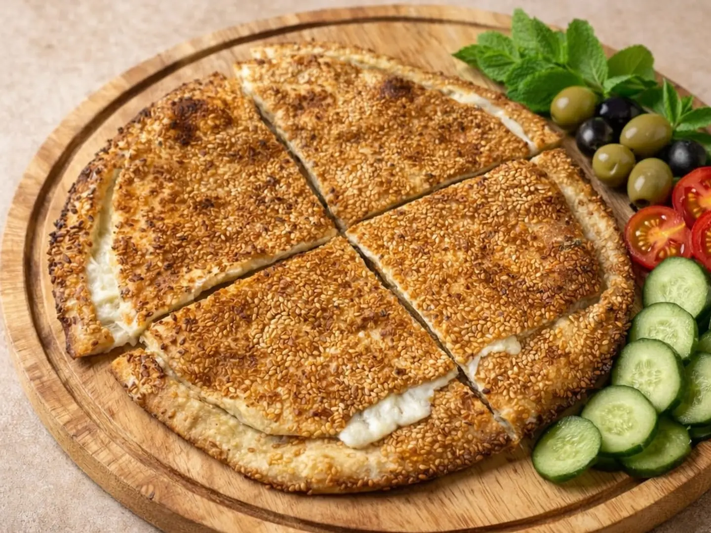 كعكة طرابلسية بجبنة القشقوان والحبش